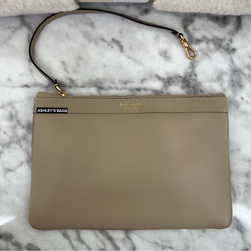 Kate Spade Everything Racing Stripe Faux Shearling Large Tote In Cream Multi - Picture 11 of 16